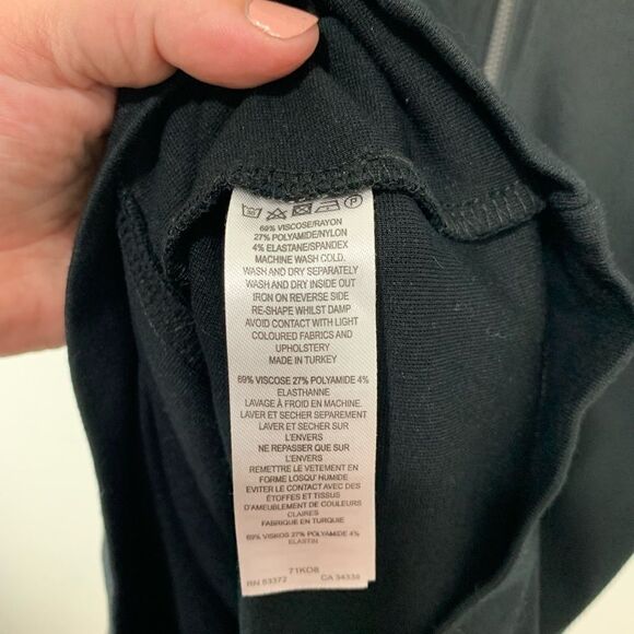 French Connection Black Deep V Dress - Picture 6 of 6